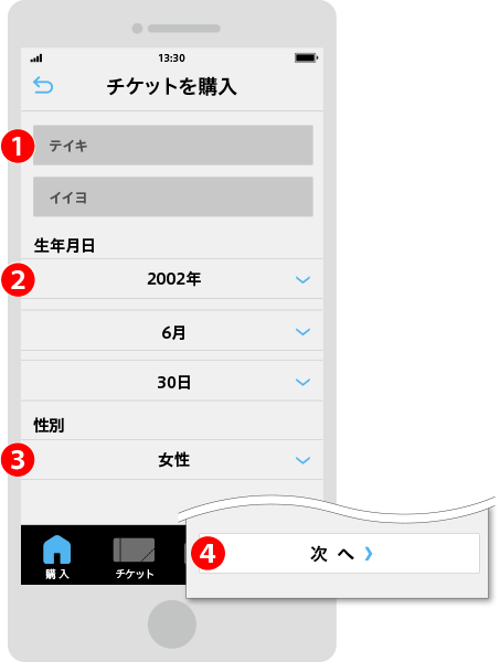 購入の枚数を指定動