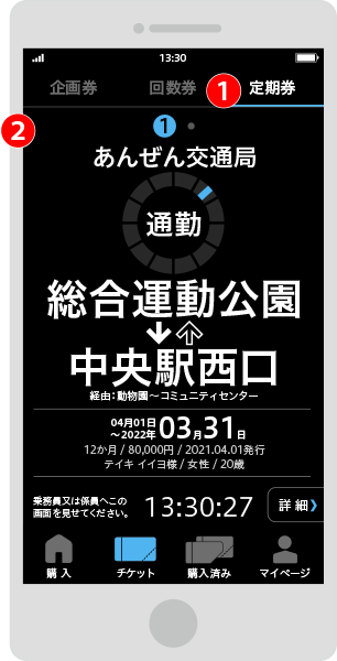 チケットの使用