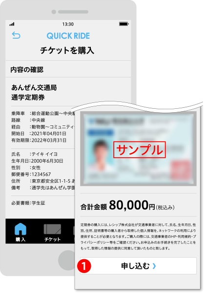 申込内容の確認
