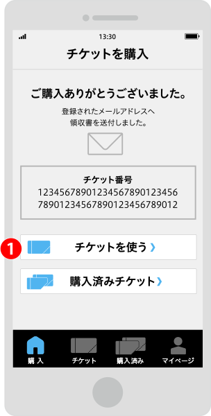 すぐにチケットを使う